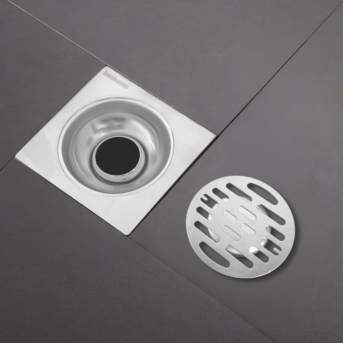 Square Stainless Steel Floor Drain Multi functional Bathroom Accessory ﻿