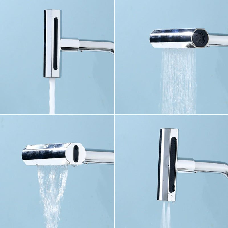 ﻿ 4 - in - 1 Water Outlet Modes Wall - Mounted Single Cold Faucet, 360° Rotatable Design for Smooth Switching