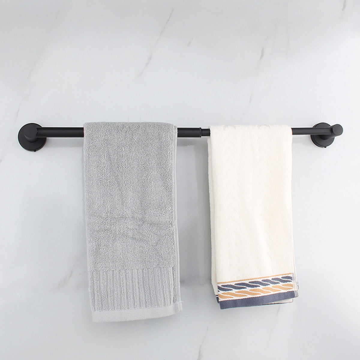 Stainless steel extendable towel rack, kitchen and bathroom towel bar, adjustable perforated wall mounted