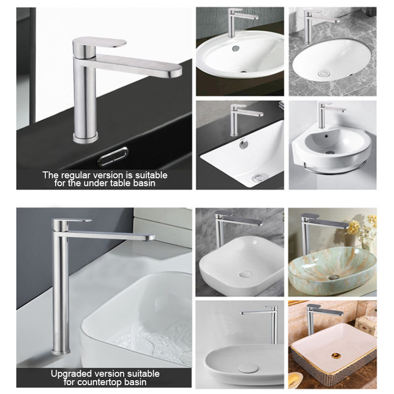 Bathroom vanity sink faucet single handle single hole Short and Tall Bathroom Faucet