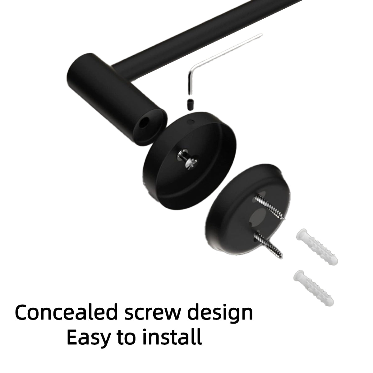 Stainless steel extendable towel rack, kitchen and bathroom towel bar, adjustable perforated wall mounted