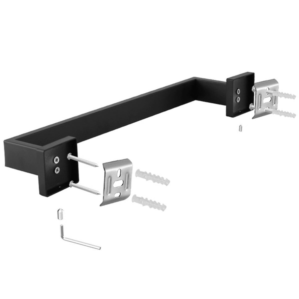 Bathroom Hardware Accessories Kit - Includes Towel Rack, Hooks & Shelf