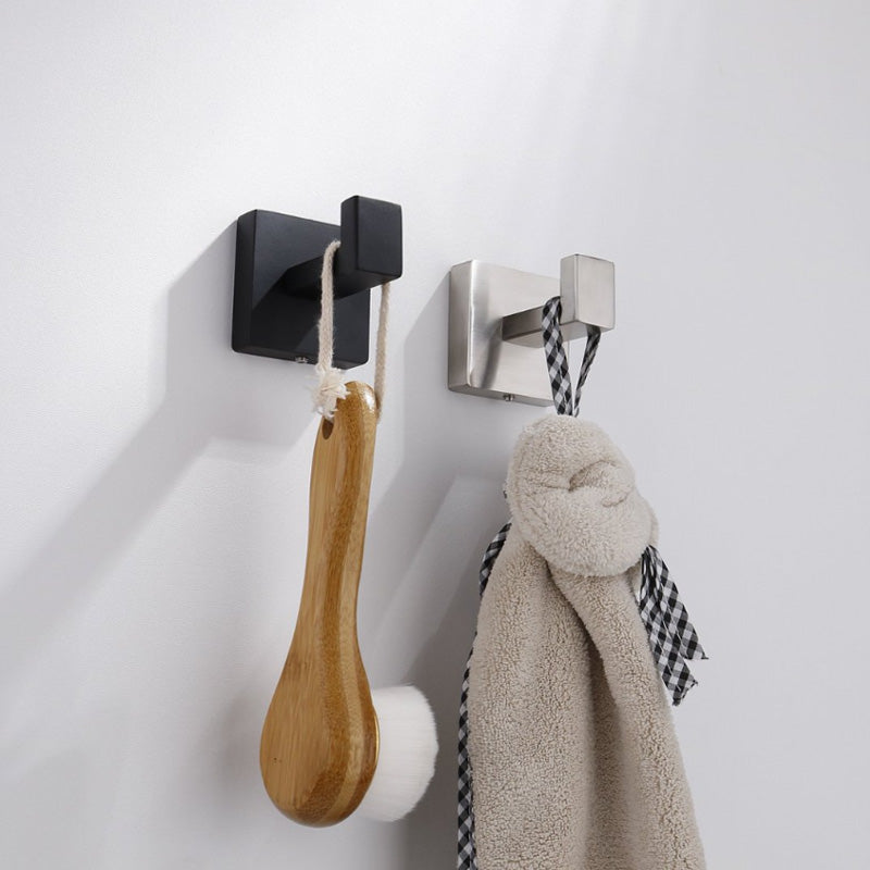 Square Towel Hook - 2 Pack Stainless Steel Wall Mount for Bathroom/Kitchen