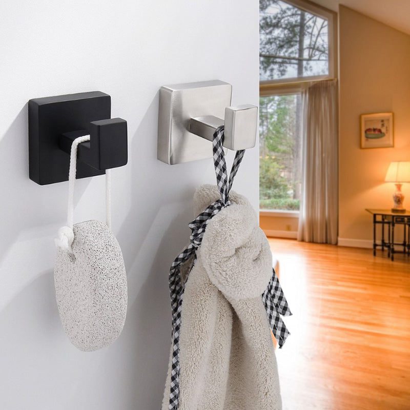 Square Towel Hook - 2 Pack Stainless Steel Wall Mount for Bathroom/Kitchen