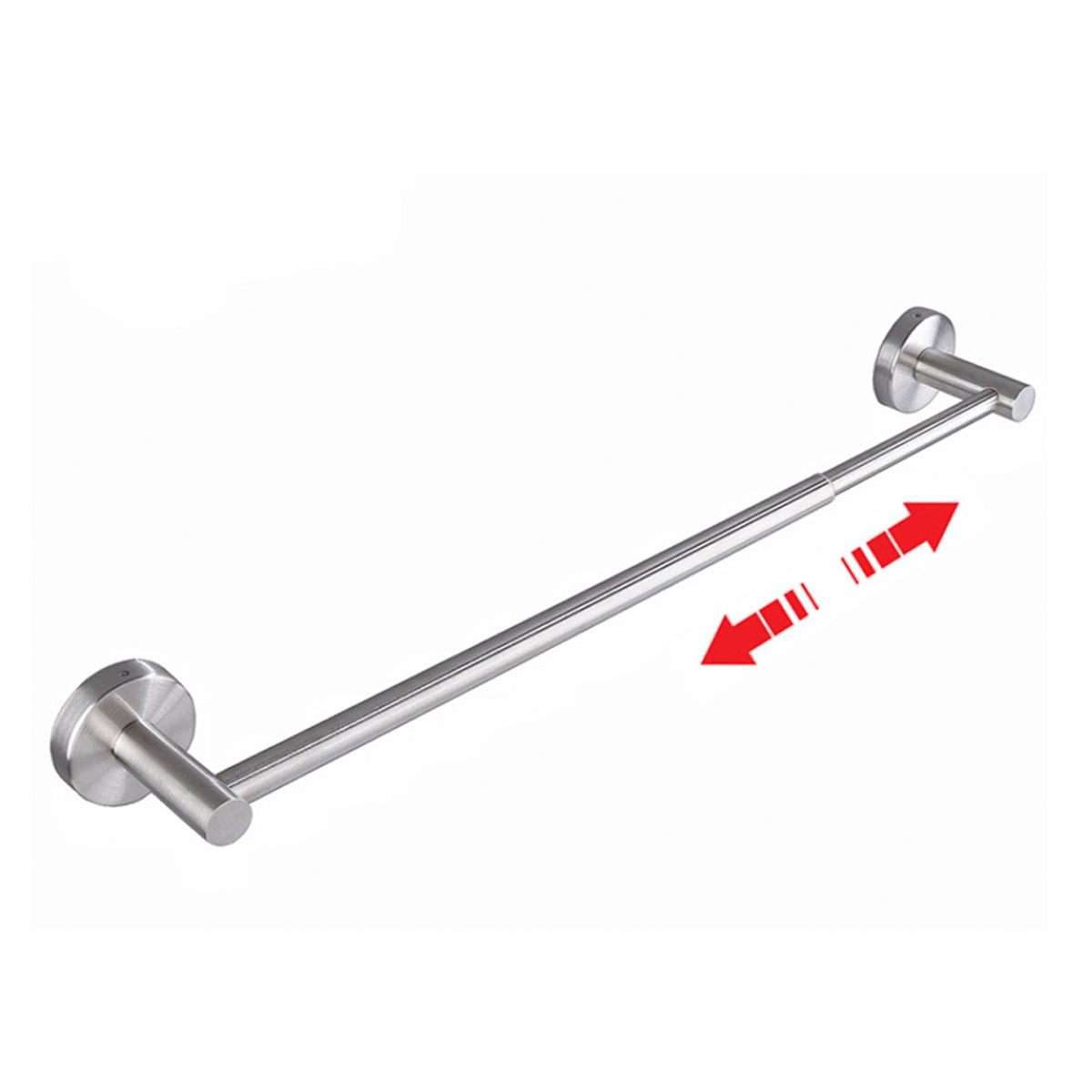 Stainless steel extendable towel rack, kitchen and bathroom towel bar, adjustable perforated wall mounted