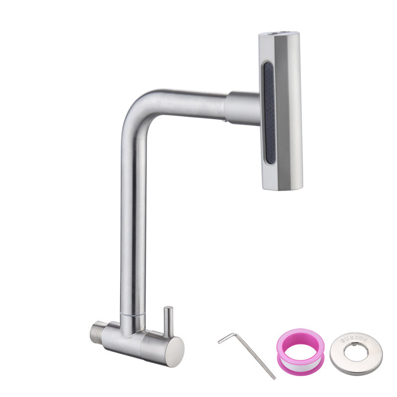 ﻿ 4 - in - 1 Water Outlet Modes Wall - Mounted Single Cold Faucet, 360° Rotatable Design for Smooth Switching