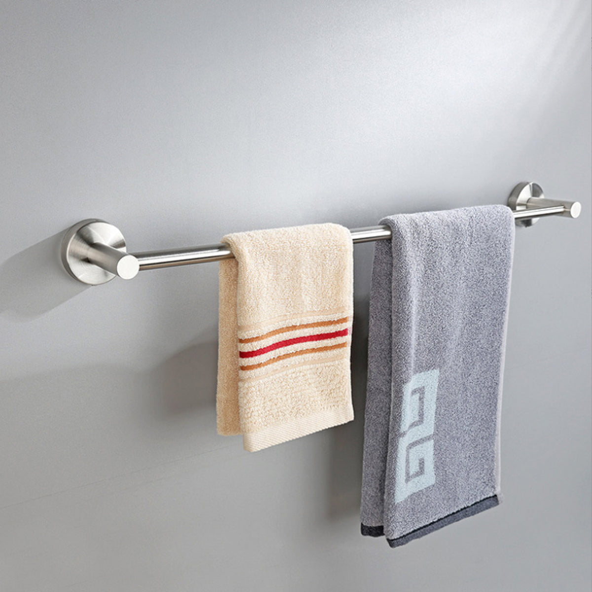 Stainless steel extendable towel rack, kitchen and bathroom towel bar, adjustable perforated wall mounted