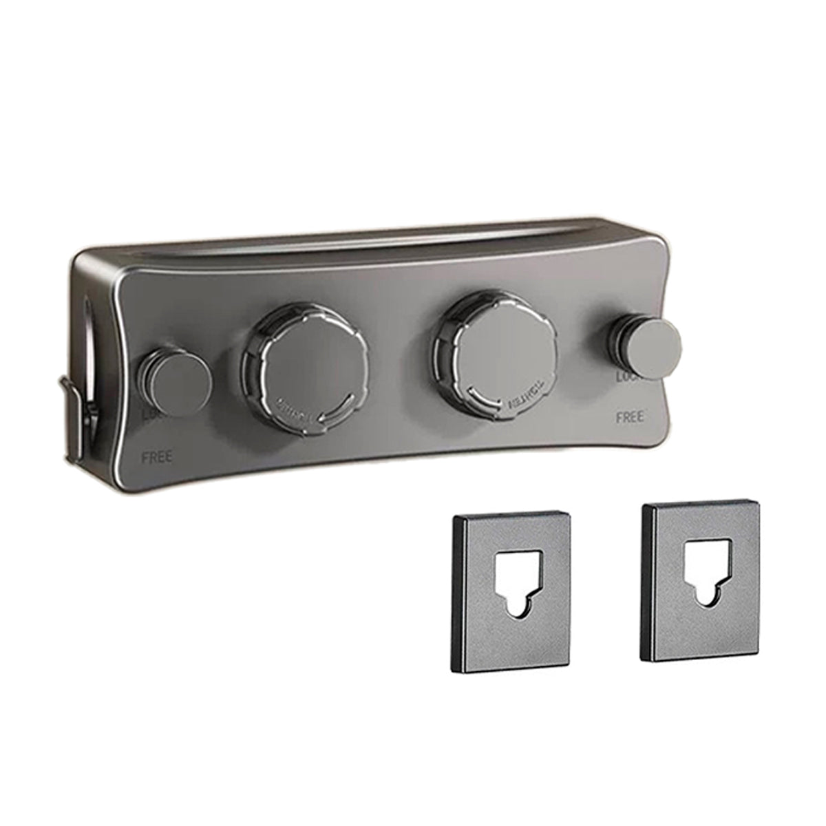 Wall Mounted Retractable Clothes Drying Line (Two line,White, Black, Grey)