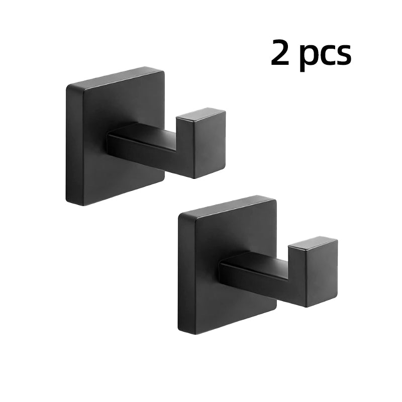 Square Towel Hook - 2 Pack Stainless Steel Wall Mount for Bathroom/Kitchen